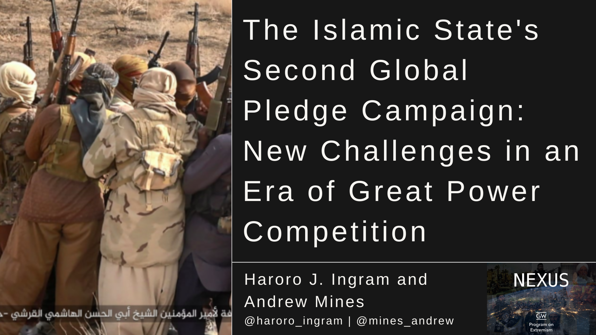 The Islamic State S Second Global Pledge Campaign New Challenges In An Era Of Great Power