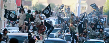 Islamic State fighters in Raqqa