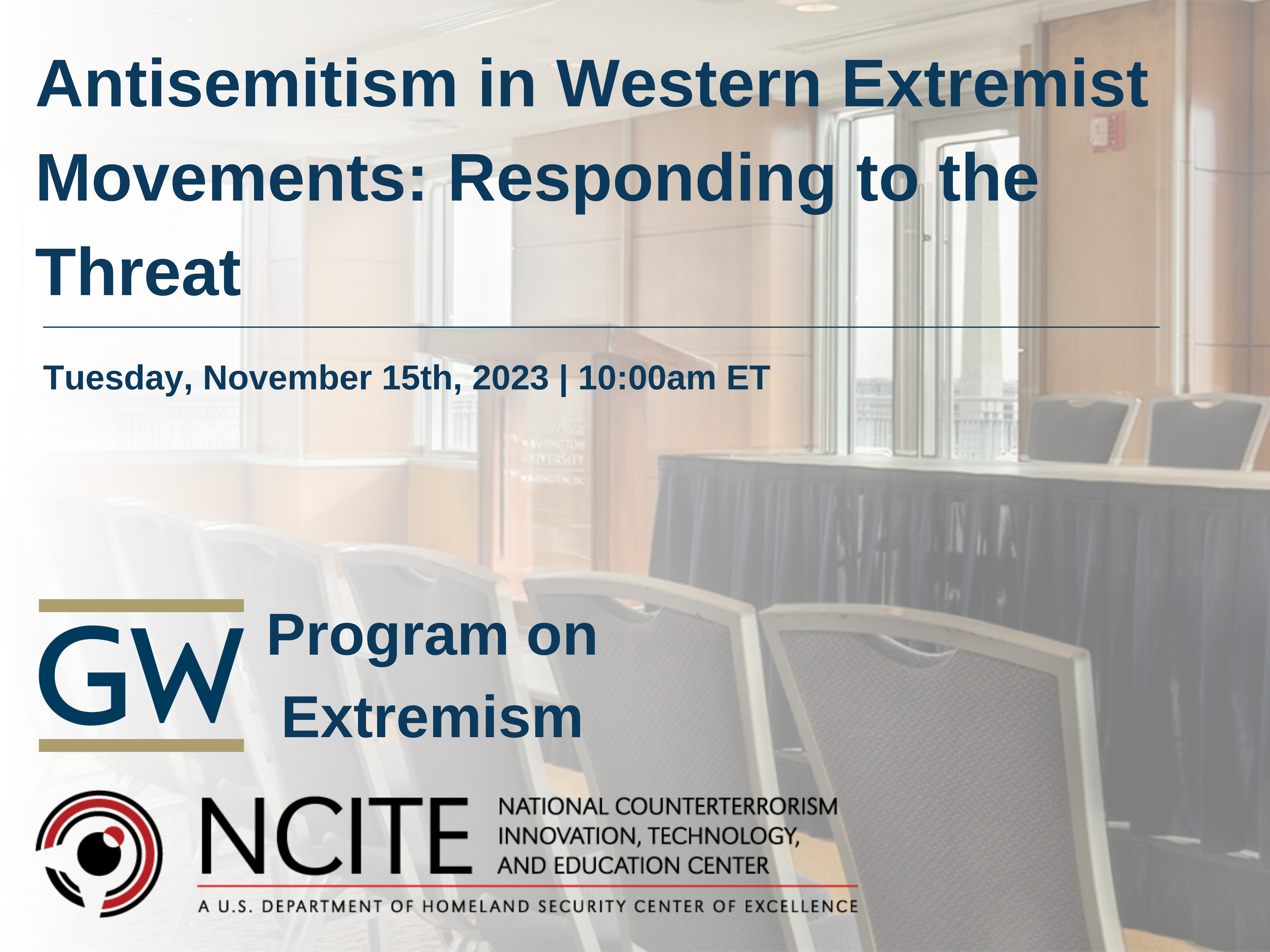 Antisemitism in Western Extremist Movements: Responding to the Threat Event Banner