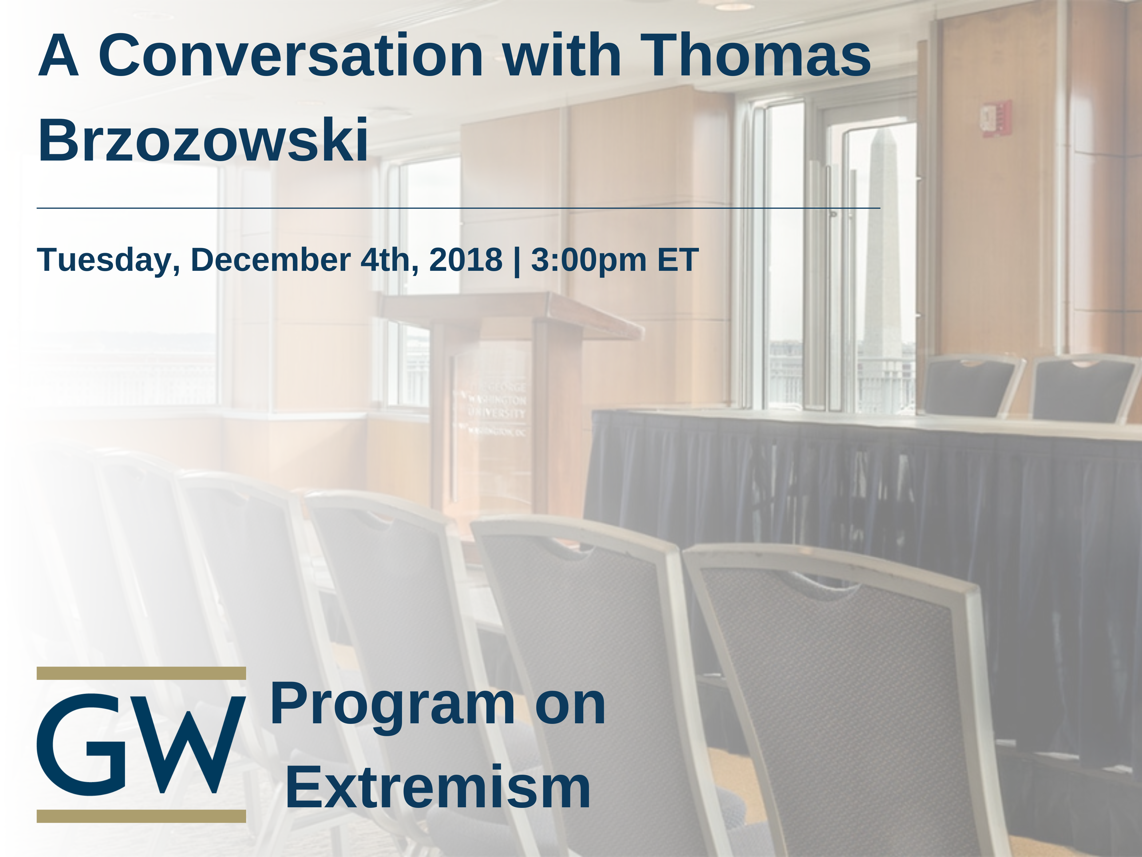 A Conversation with Thomas Brzozowski Event Banner