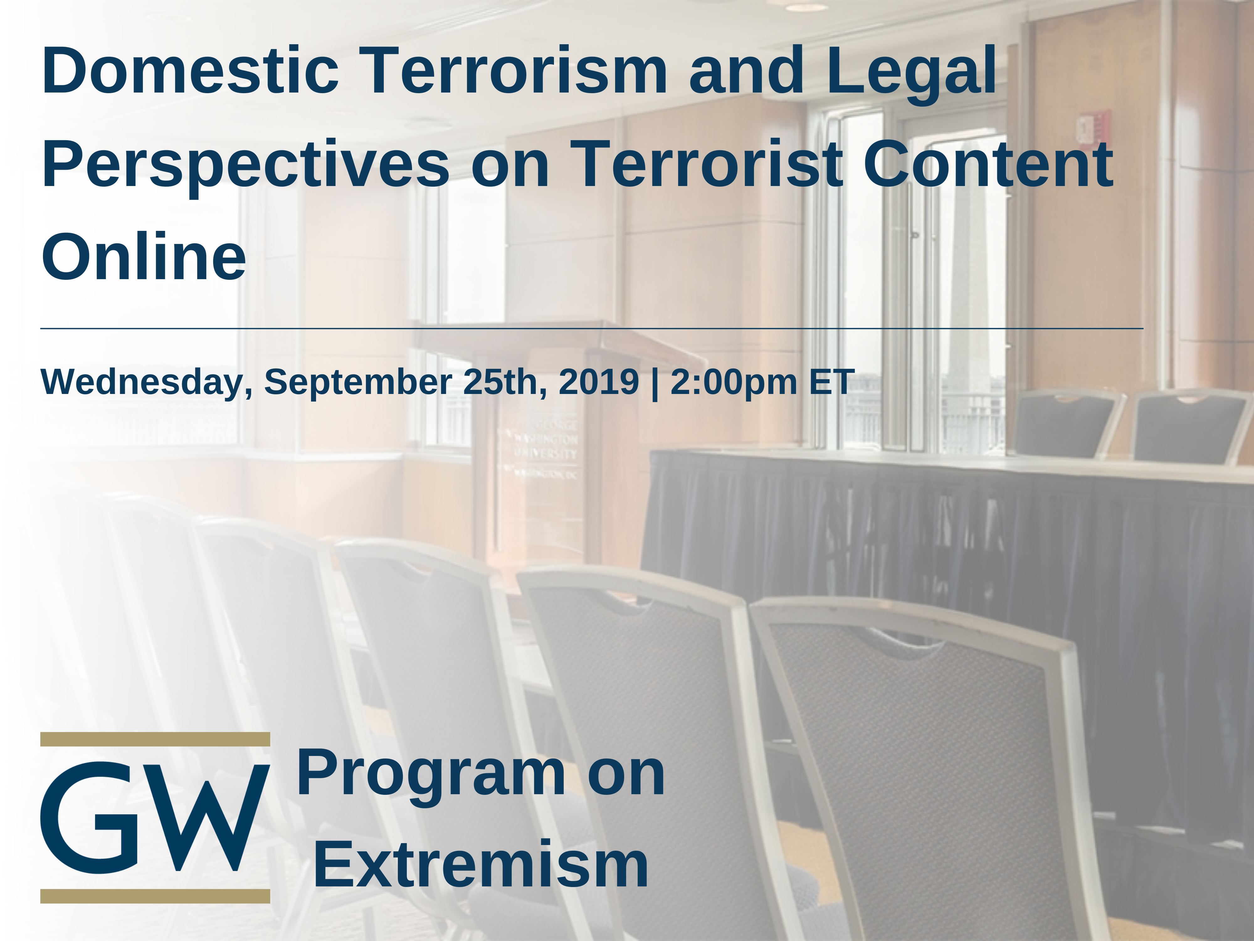 Domestic Terrorism and Legal Perspectives on Terrorist Content Online Event Banner