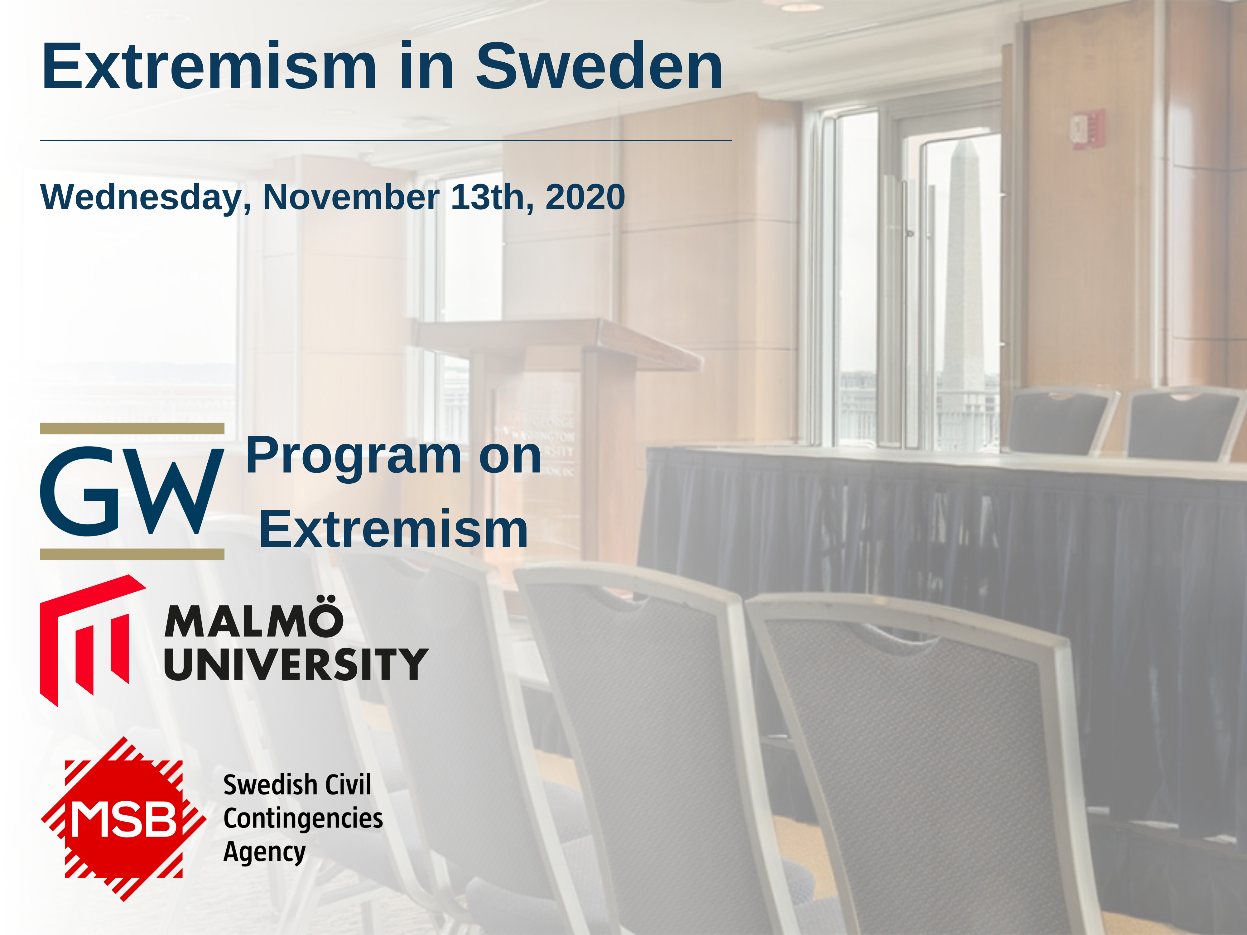 Extremism in Sweden Event Banner