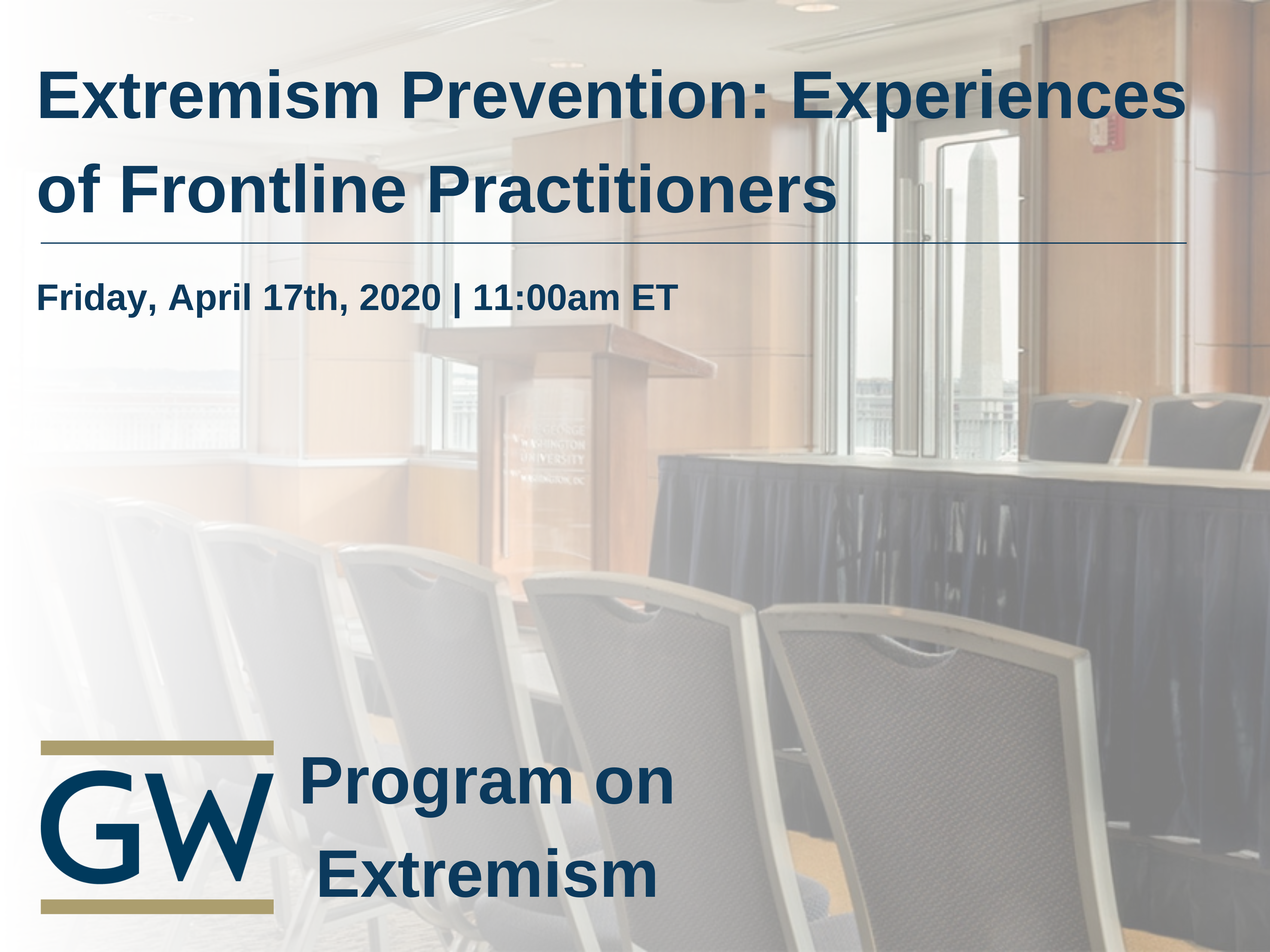 Extremism Prevention: Experiences of Frontline Practitioners Event Banner
