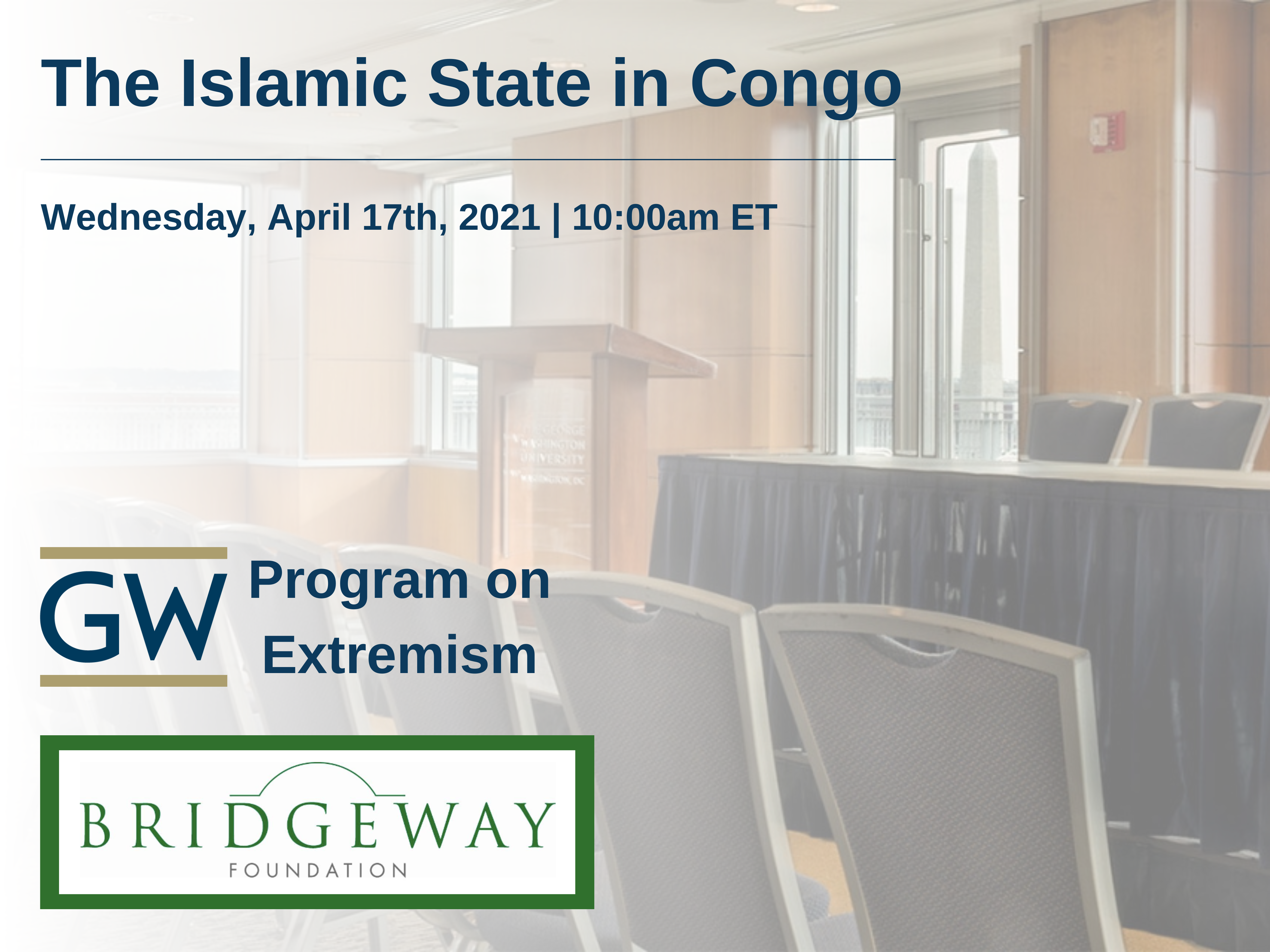 The Islamic State in Congo Event Banner