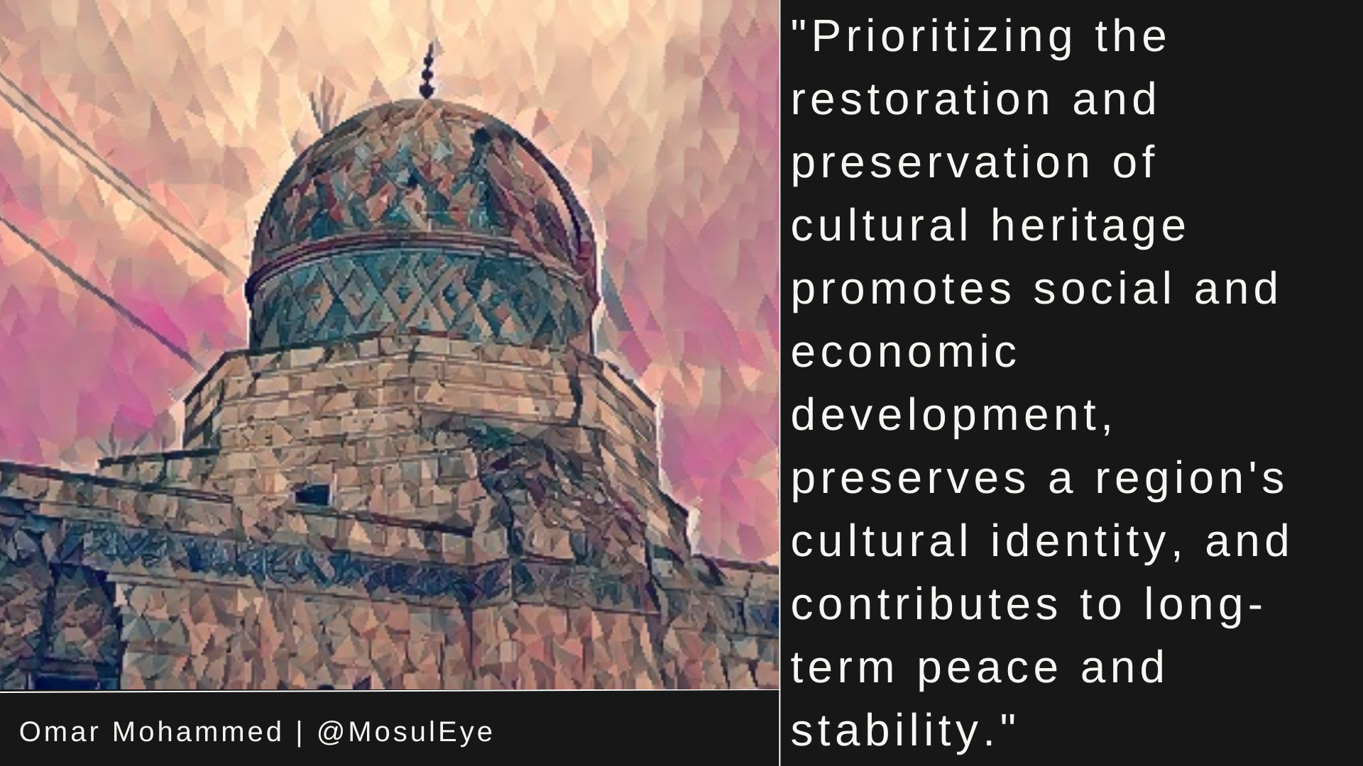 Rebuilding Cultural Heritage in Mosul and Beyond: A Key Strategy in Countering Extremism