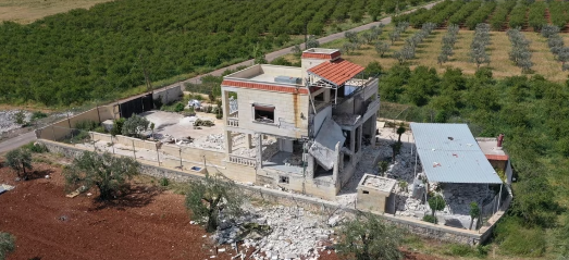 A house north of the town of Aleppo, Syria where Abu al-Hussein was reportedly killed