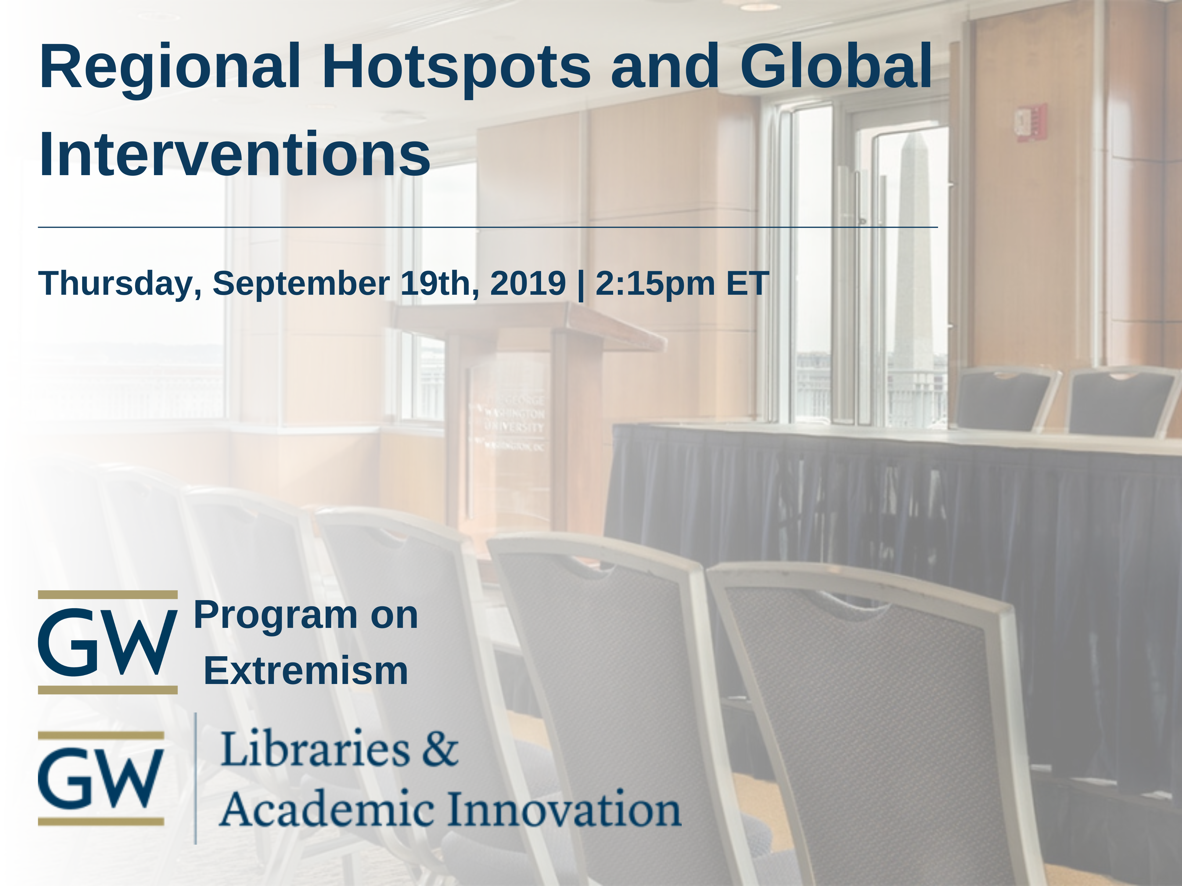 Regional Hotspots and Global Interventions Event Banner