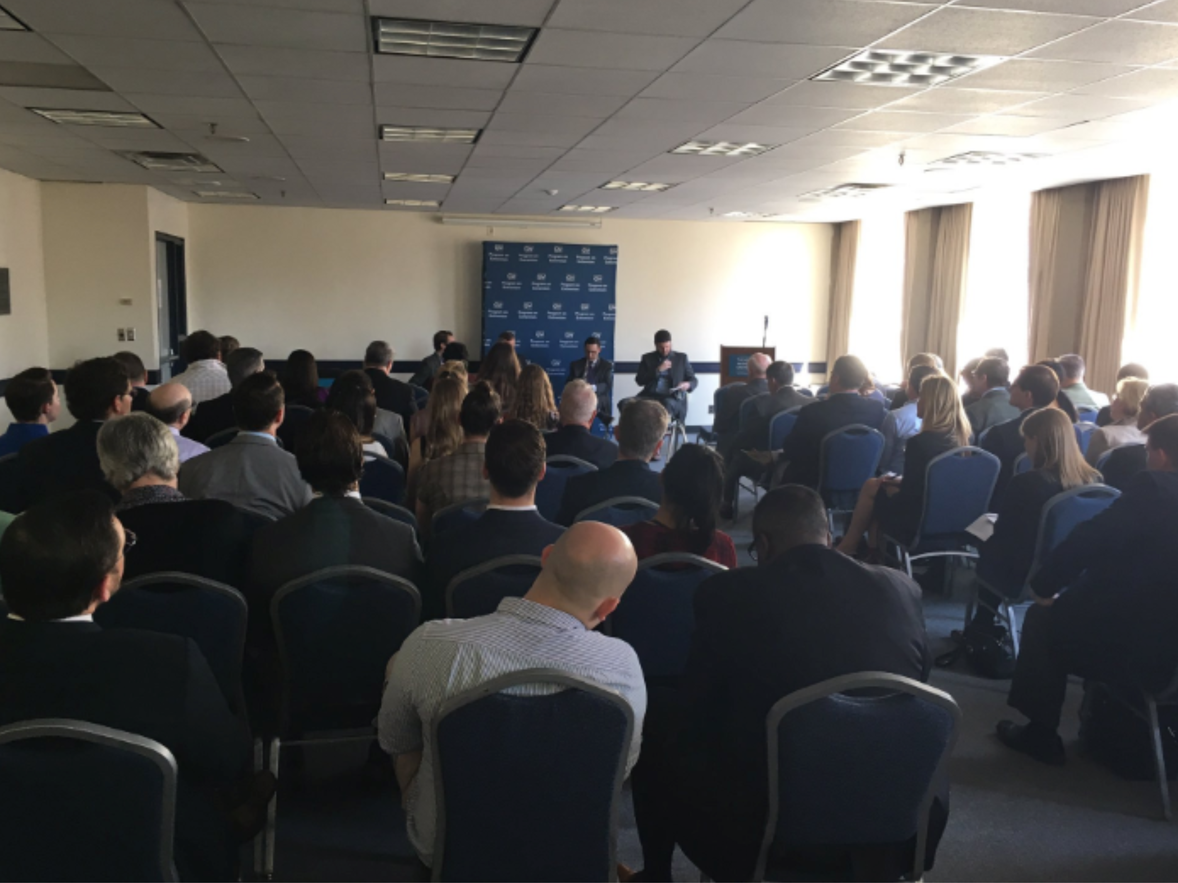 An image of the audience at The Jihadi Threat in Europe: Insights from Belgium panel.