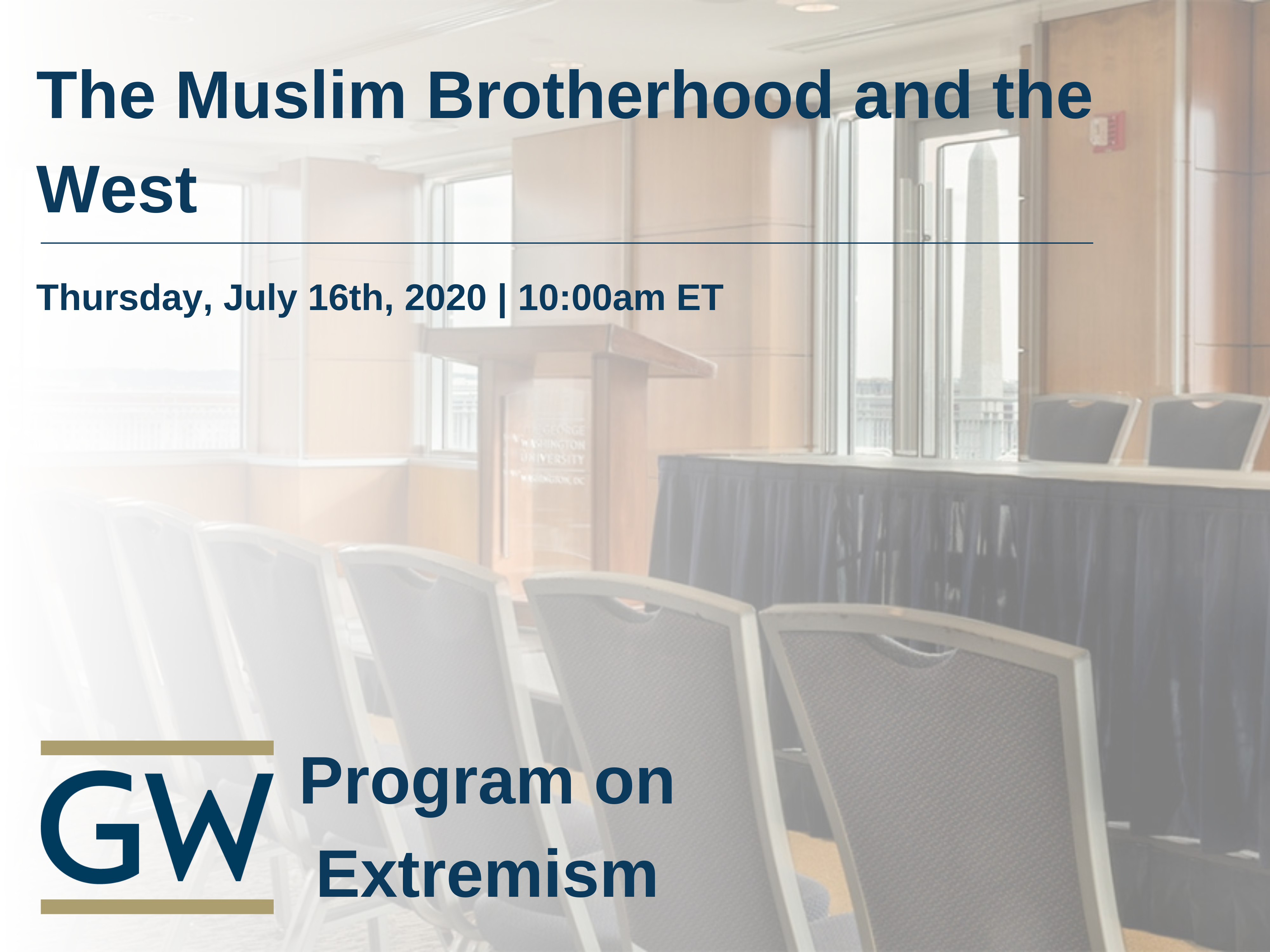 The Muslim Brotherhood and the West Event Banner