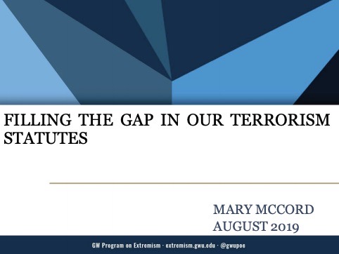 Filling the Gap in Our Terrorism Statutes