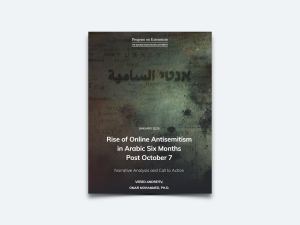 Rise of Online Antisemitism in Arabic Six Months Post October 7
