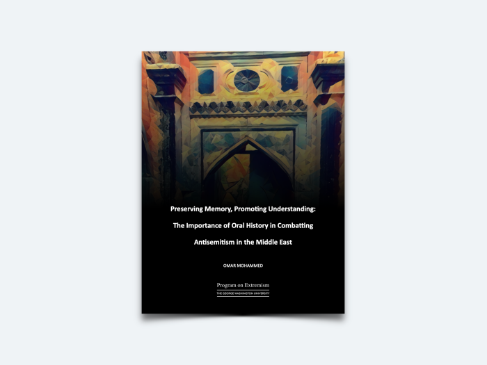 Preserving Memory, Promoting Understanding: The Importance Of Oral History In Combatting Antisemitism In The Middle East
