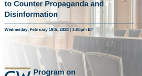 Assessing U.S. and Partner Posture to Counter Propaganda and Disinformation Event Banner