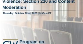 From Online Extremism to Offline Violence: Section 230 and Content Moderation Event Banner