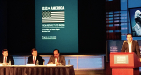 Image of panelists from ISIS in America: From Retweets to Raqqa event.