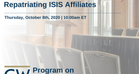 Responses to Returning and Repatriating ISIS Affiliates Event Banner