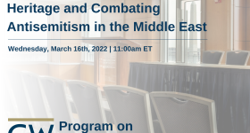 The Revival of Jewish Cultural Heritage and Combating Antisemitism and Terrorism in the Middle East Event Banner